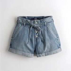 Hollister Ultra High-rise Paper-bag Denim Mom Short 3 Inch - Size 5